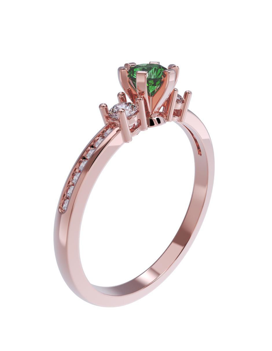 Anillo de compromiso de oro 10 k 3