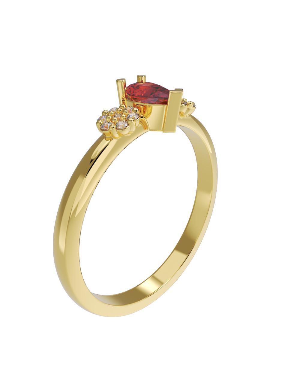 Anillo de compromiso de oro 10 k 3