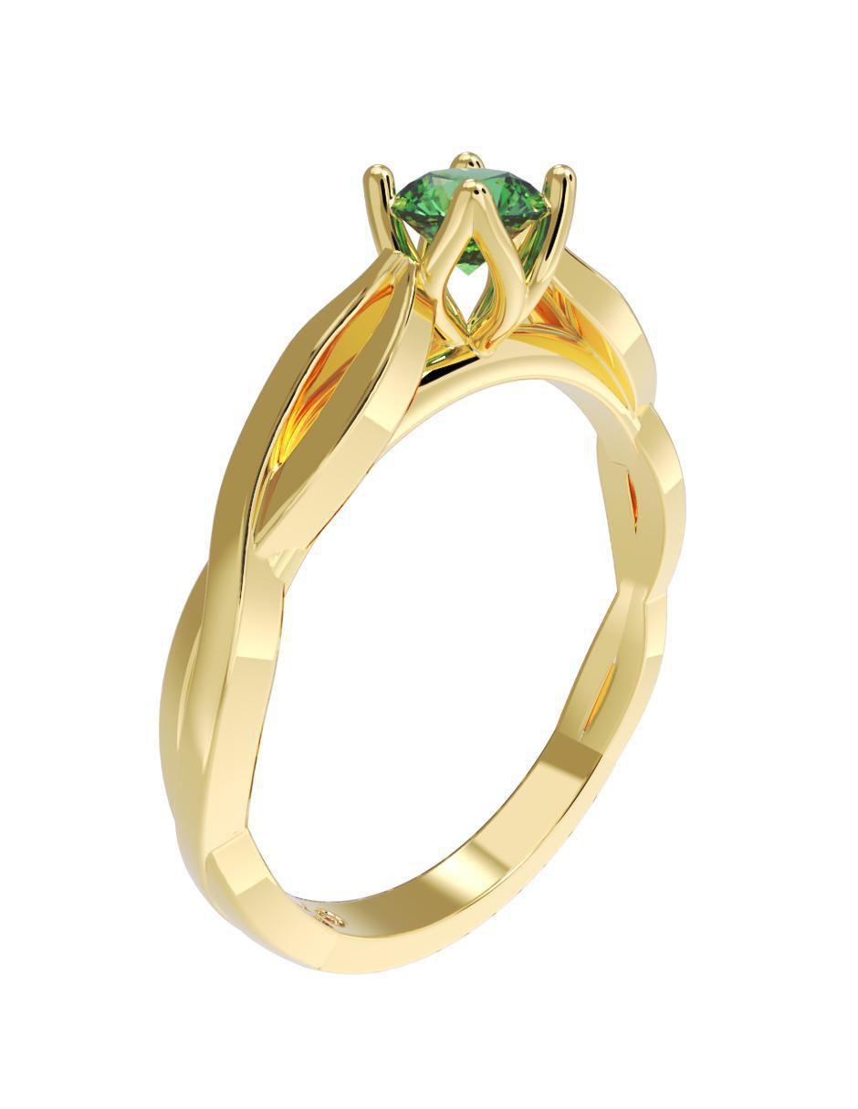 Anillo de compromiso "de" oro 10 k fonelli sin familia zirconia