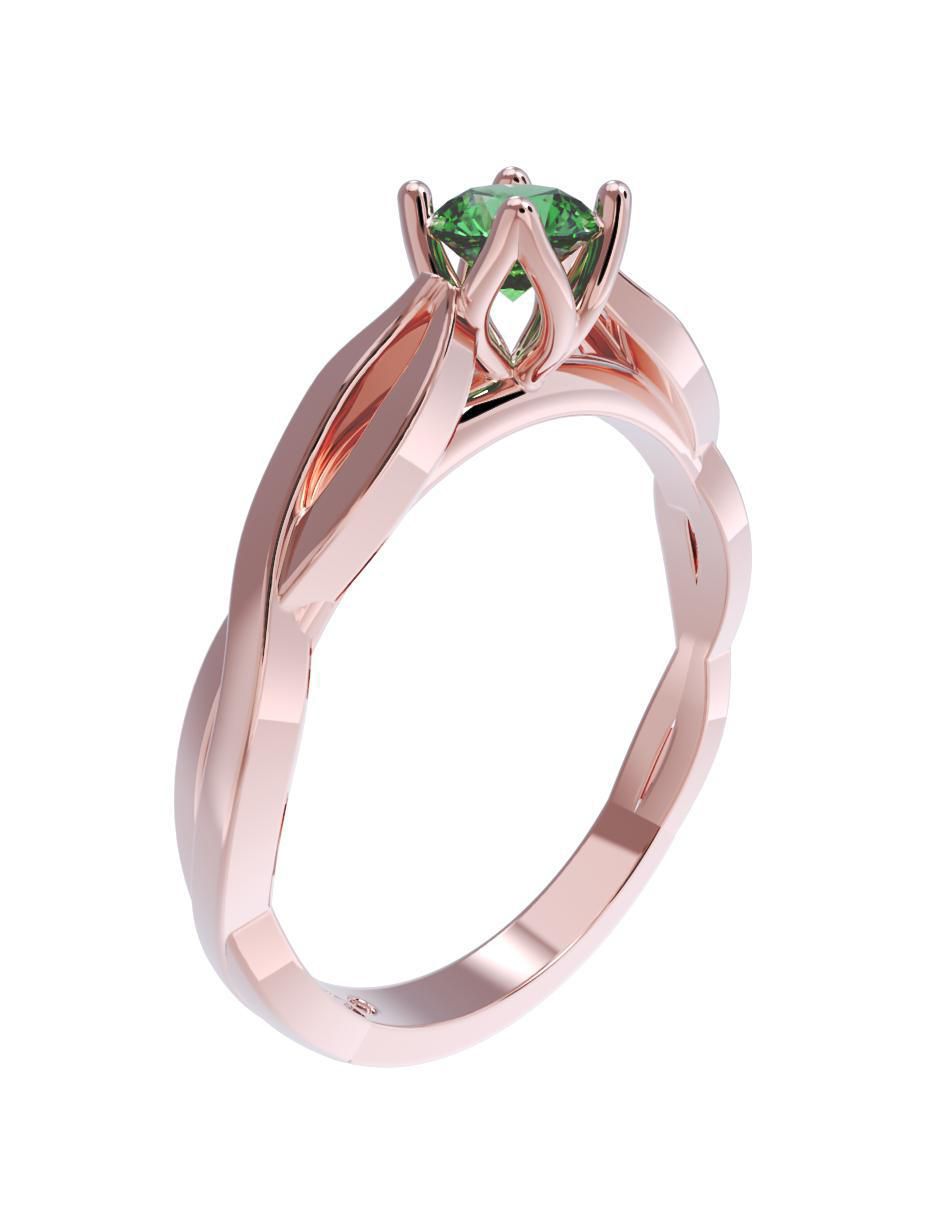 Anillo de compromiso de oro 10 k 3