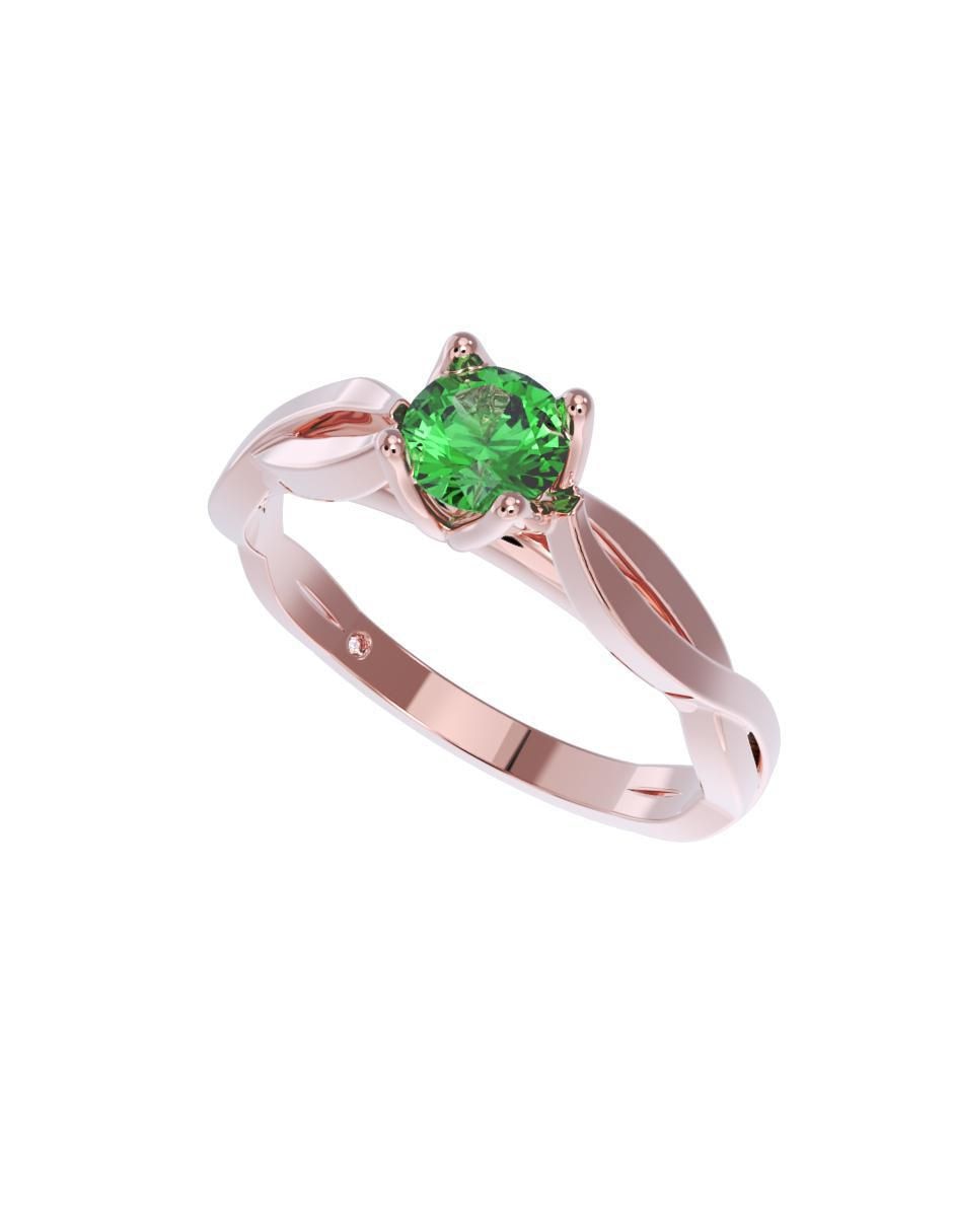 Anillo de compromiso de oro 10 k 4