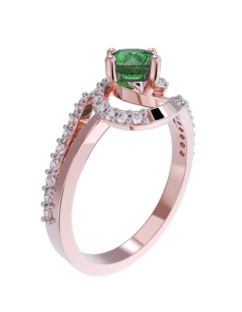 Anillo de compromiso de oro 10 k 3