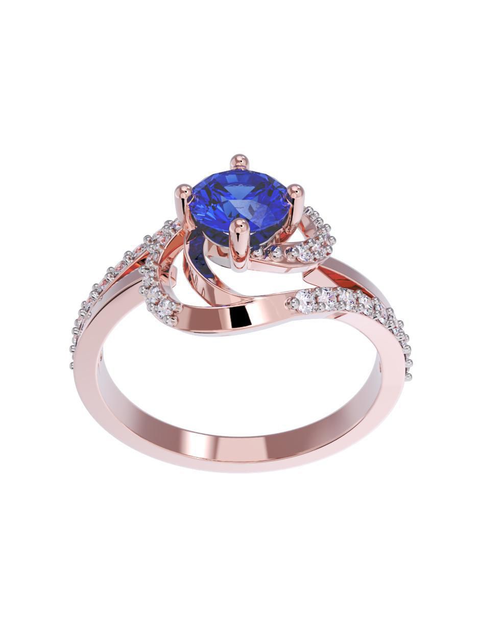 Anillo de compromiso de oro 10 k 2