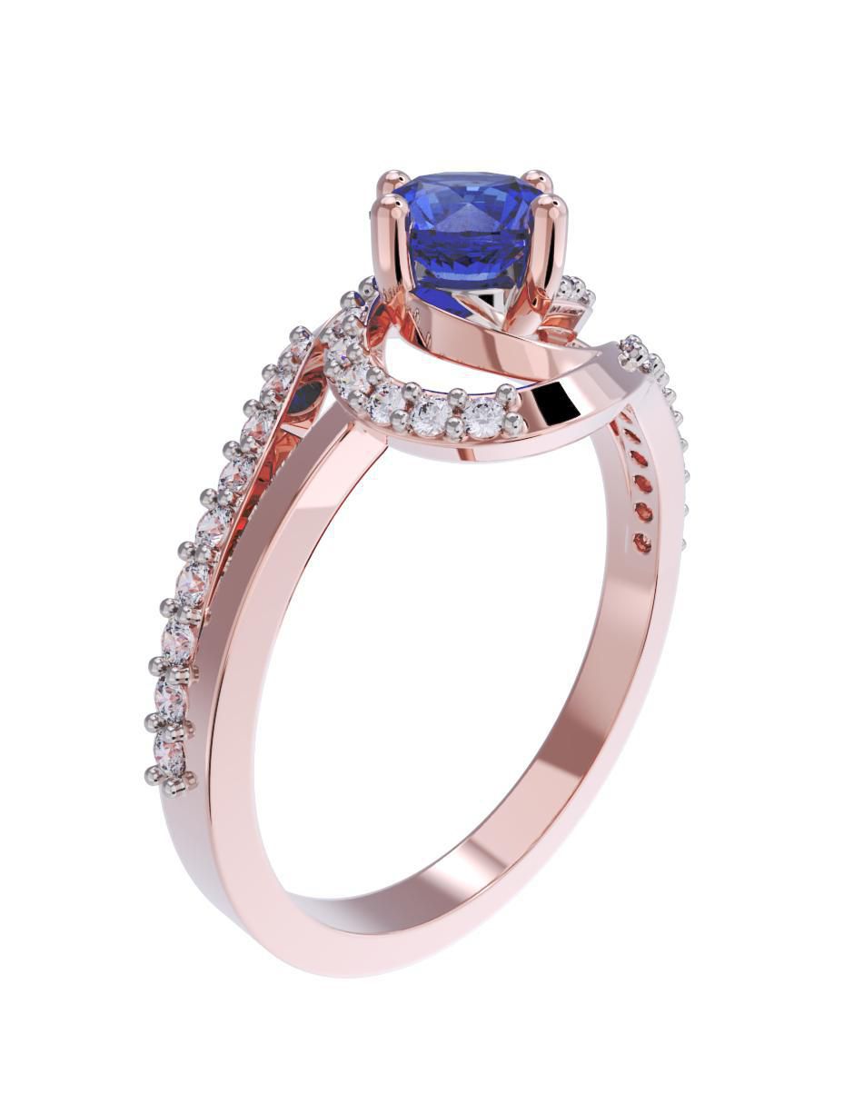 Anillo de compromiso de oro 10 k 3