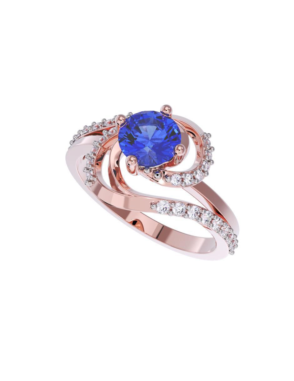 Anillo de compromiso de oro 10 k 4