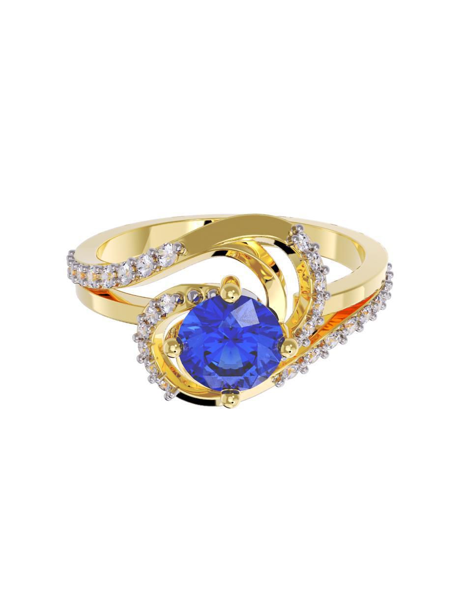 Anillo de compromiso de oro 10 k