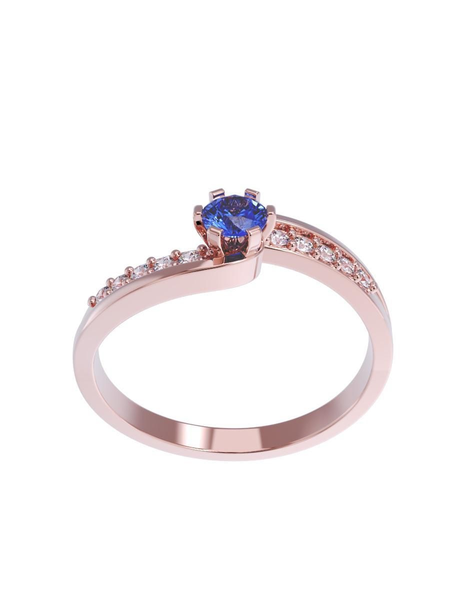 Anillo de compromiso de oro 10 k 2