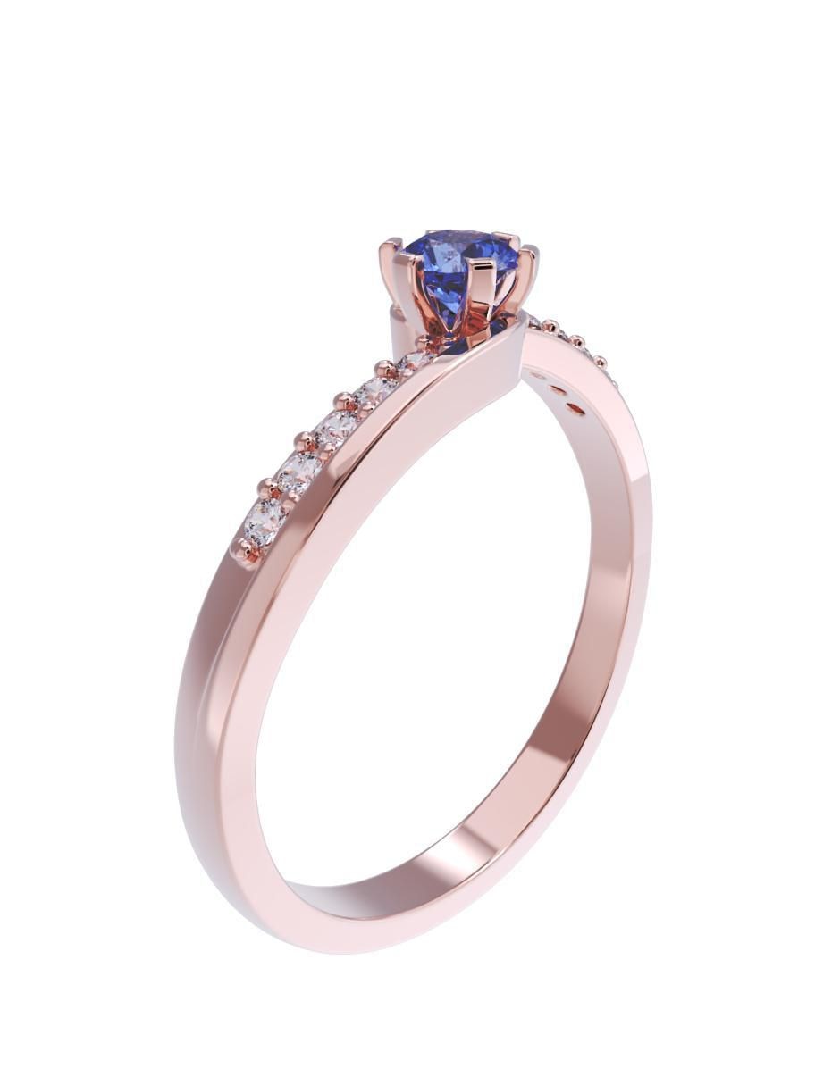 Anillo de compromiso de oro 10 k 3
