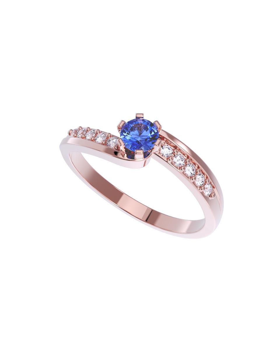 Anillo de compromiso de oro 10 k 4