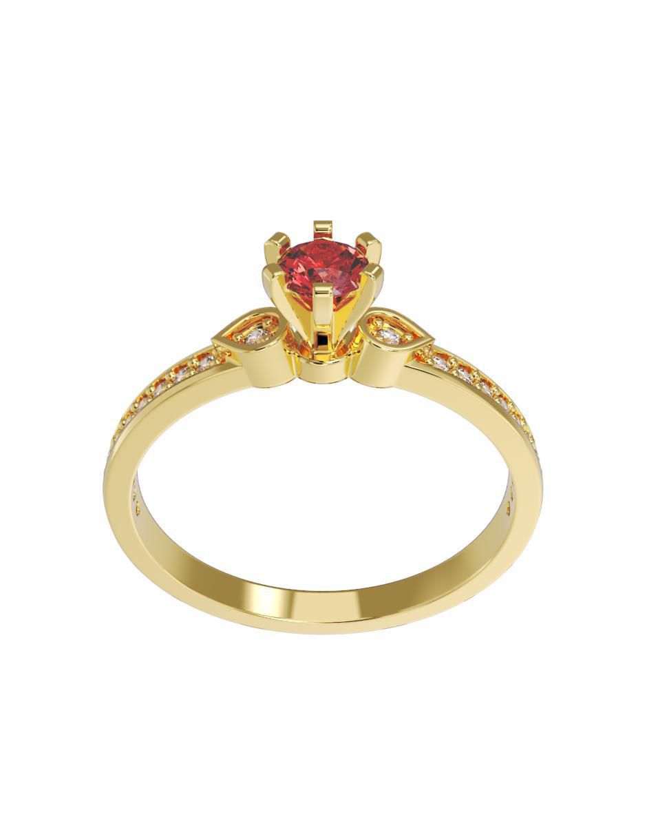 Anillo de compromiso de oro 10 k 2