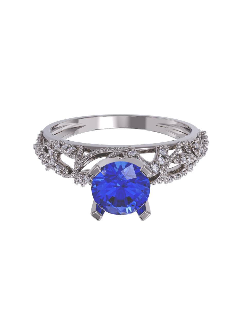 Anillo de compromiso de oro 10 k