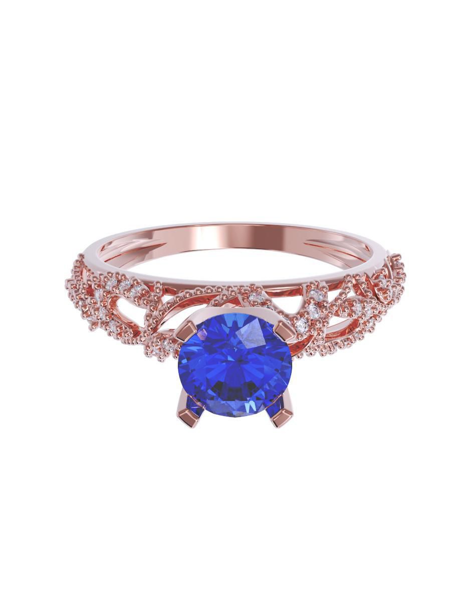 Anillo de compromiso de oro 10 k