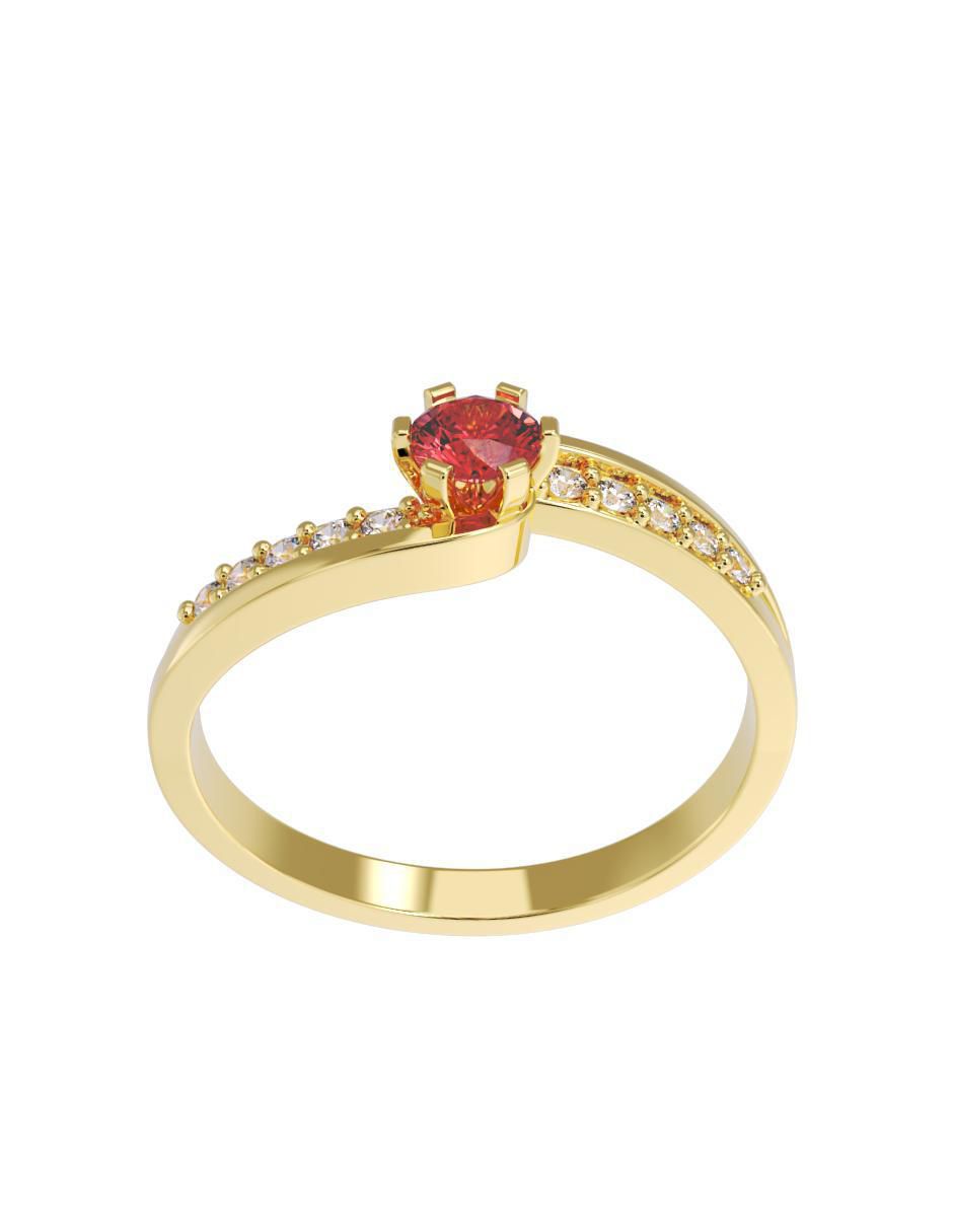 Anillo de compromiso "de" oro 10 k fonelli no aplica zirconia