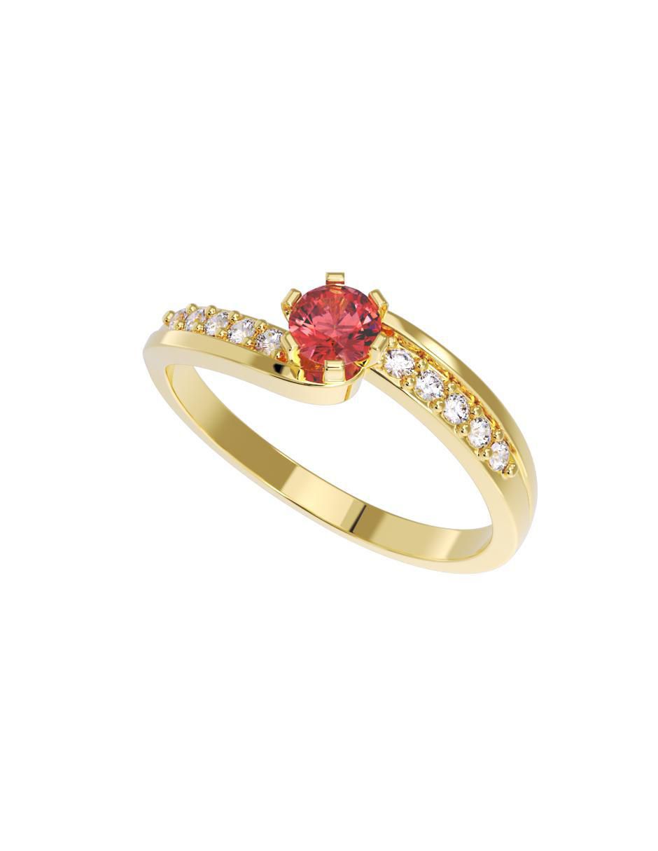 Anillo de compromiso "de" oro 10 k fonelli no aplica zirconia
