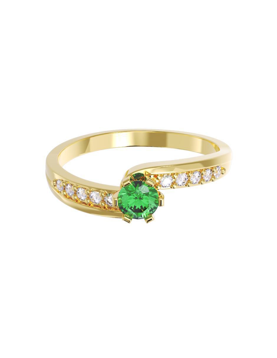 Anillo de compromiso de oro 10 k