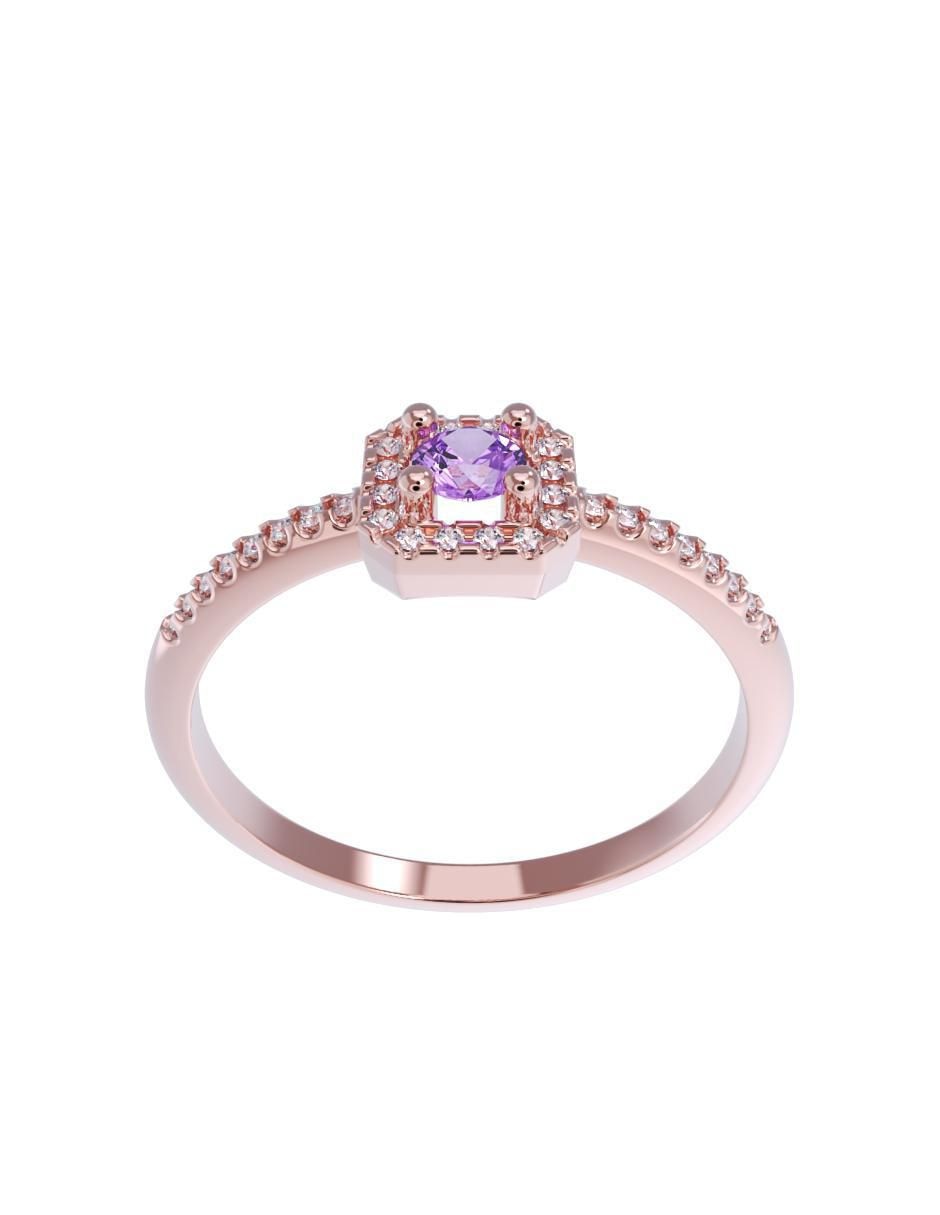 Anillo de compromiso de oro 10 k 2