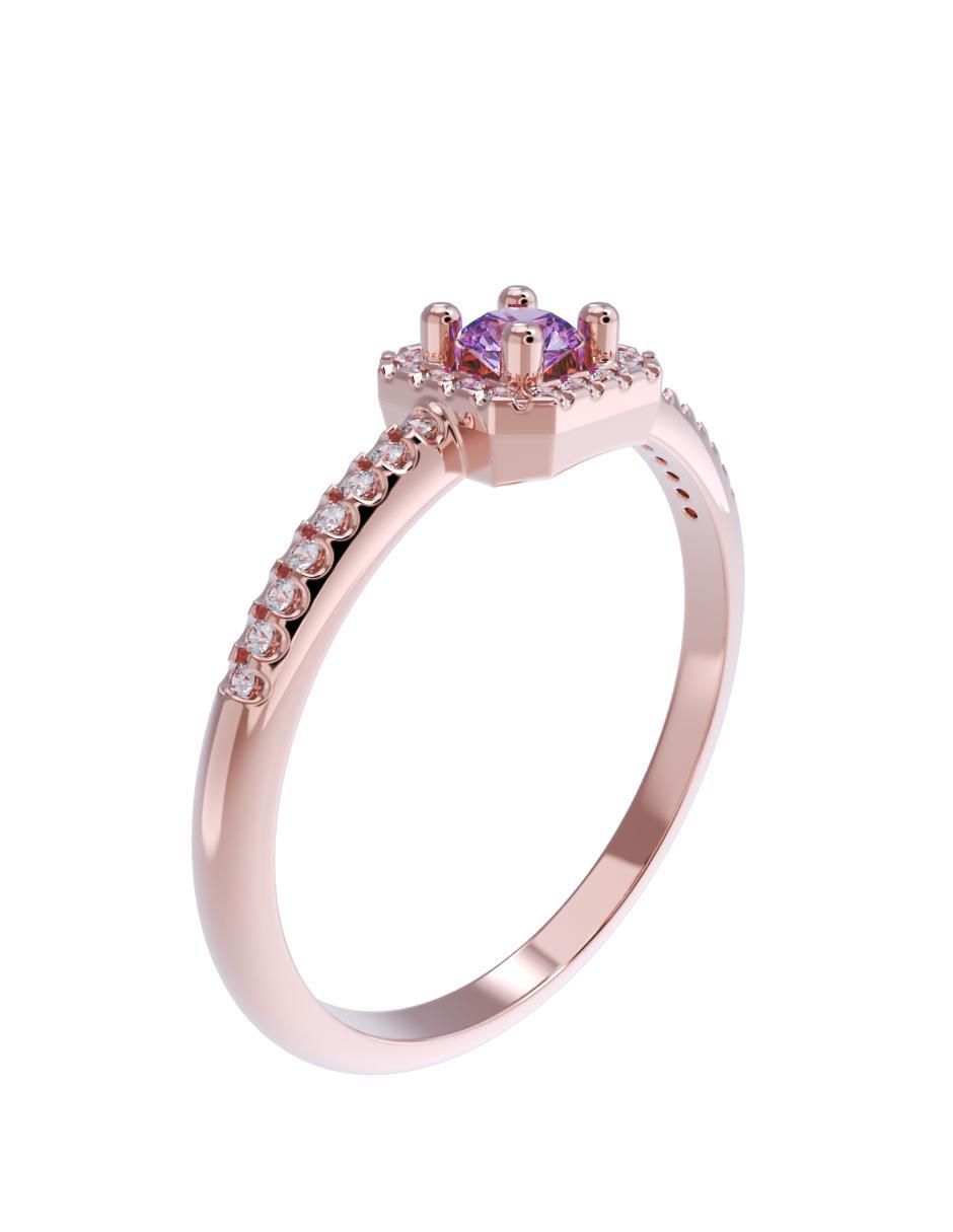 Anillo de compromiso de oro 10 k 3