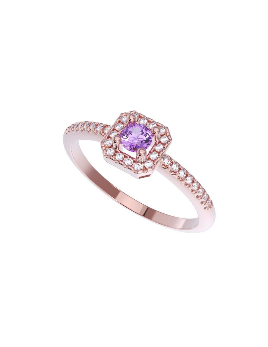 Anillo de compromiso de oro 10 k 4