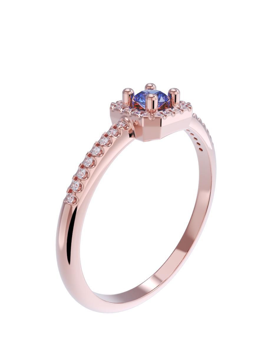Anillo de compromiso de oro 10 k 3