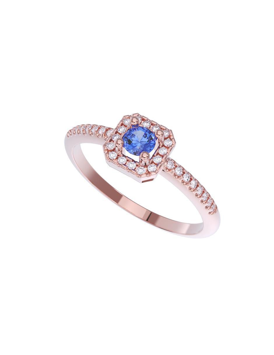 Anillo de compromiso de oro 10 k 4