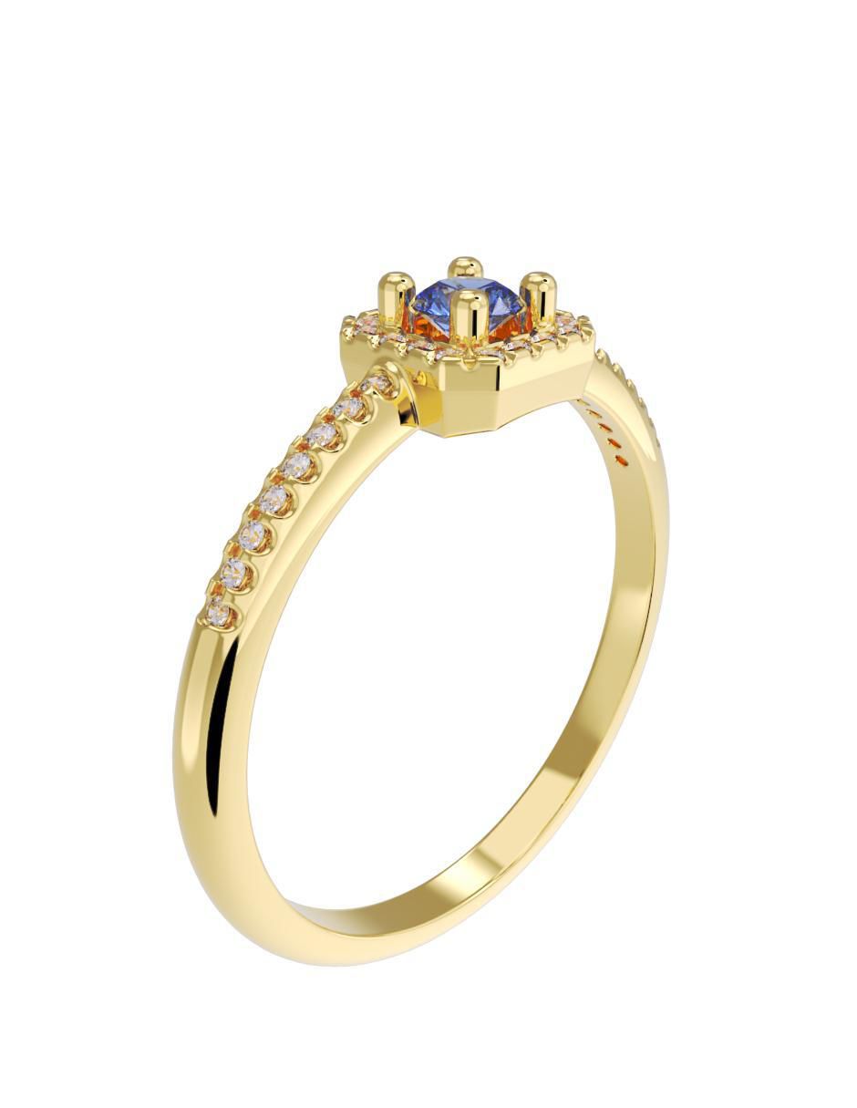 Anillo de compromiso "de" oro 10 k fonelli no aplica zirconia