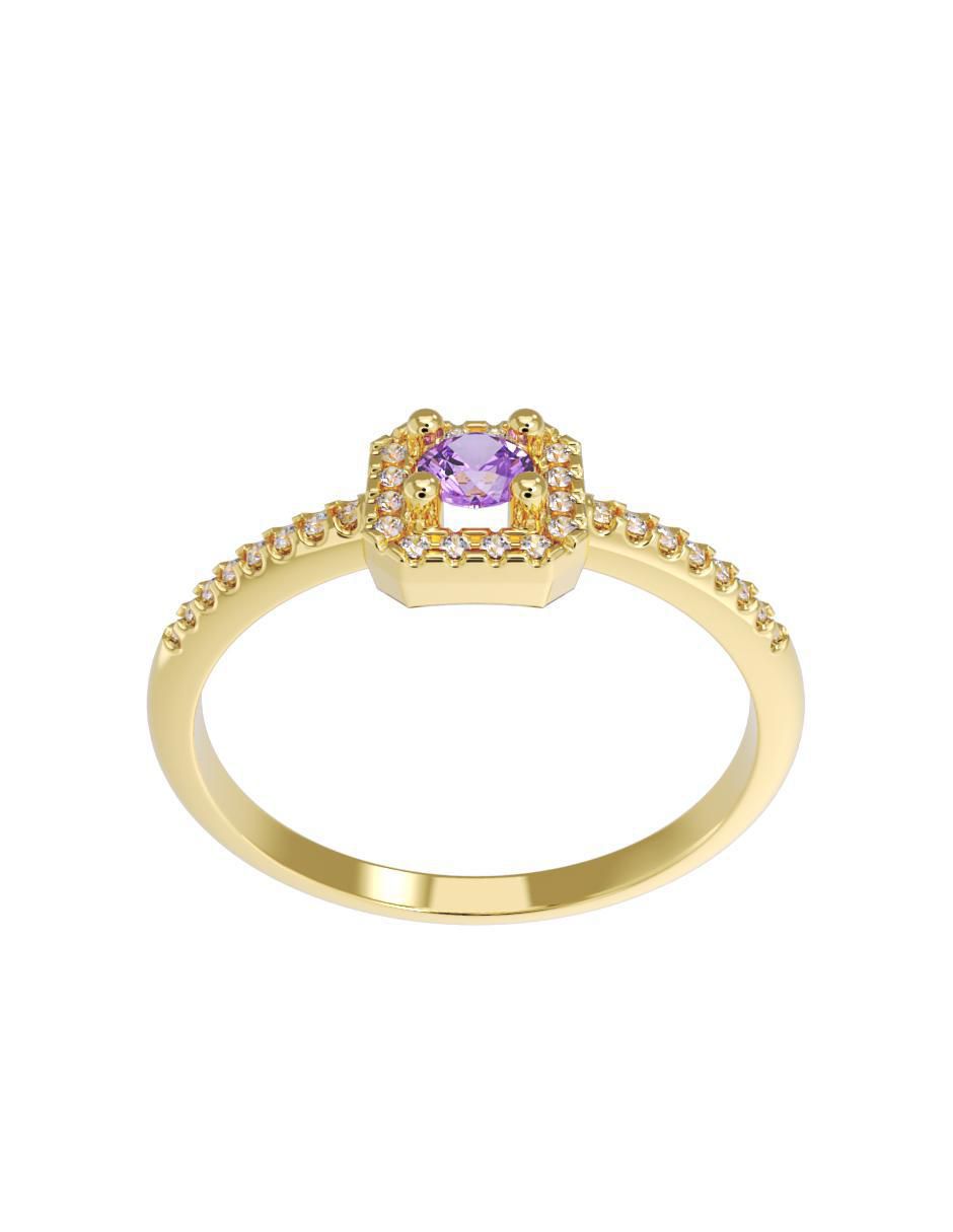 Anillo de compromiso "de" oro 10 k fonelli no aplica zirconia