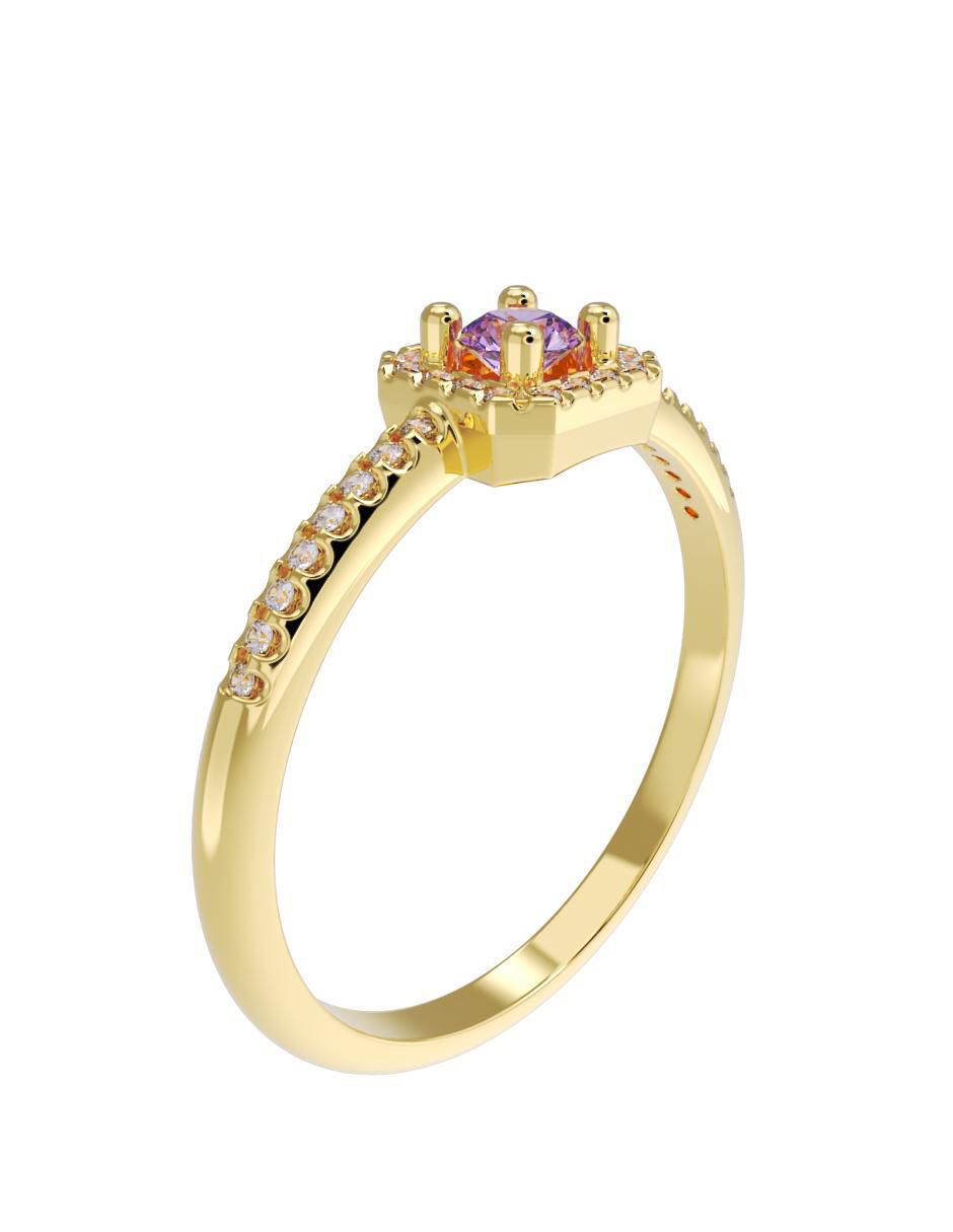 Anillo de compromiso "de" oro 10 k fonelli no aplica zirconia