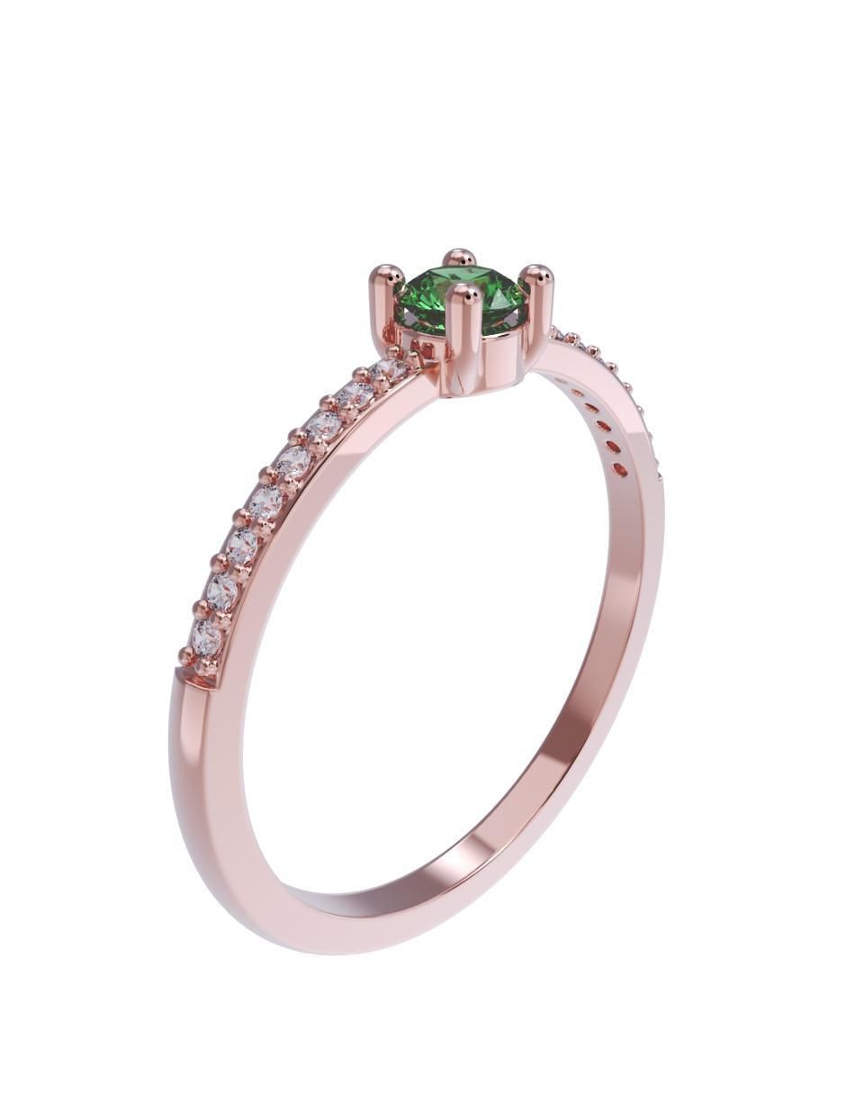 Anillo de compromiso de oro 10 k 3