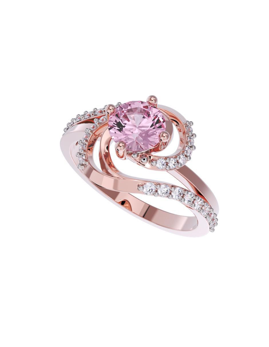 Anillo de compromiso de oro 10 k 4