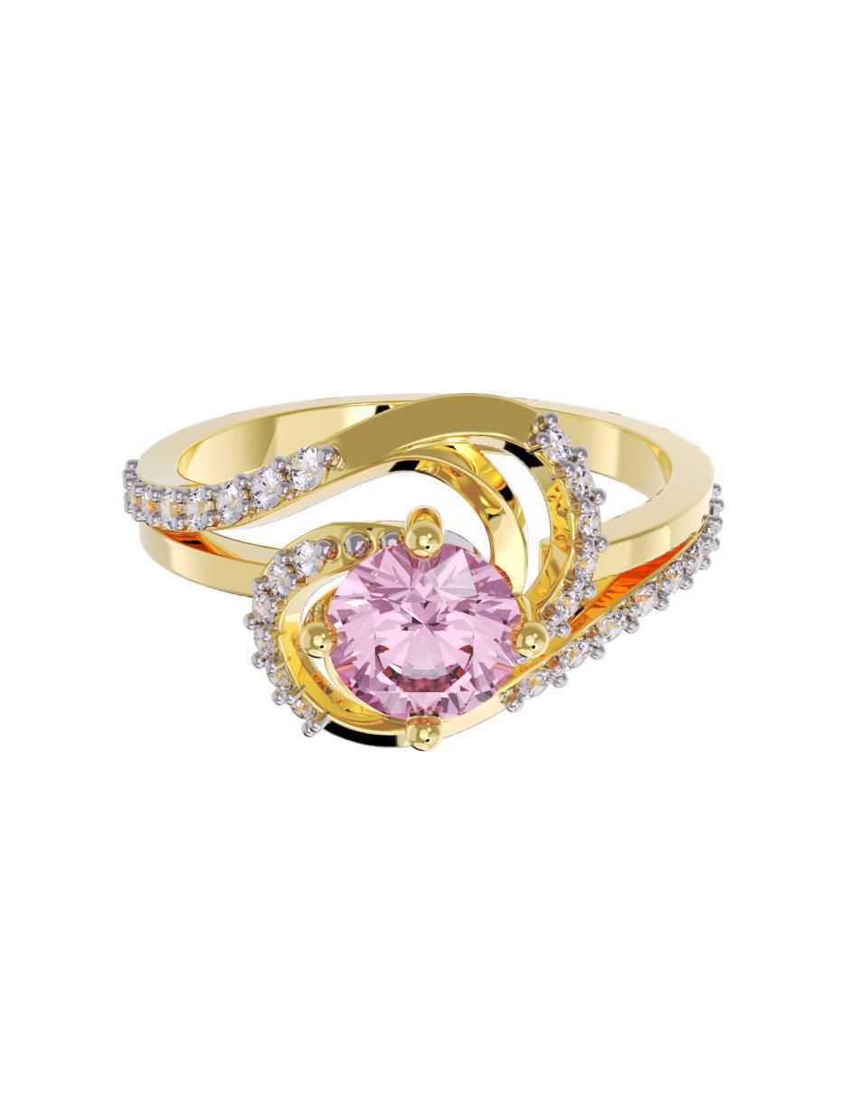 Anillo de compromiso de oro 10 k