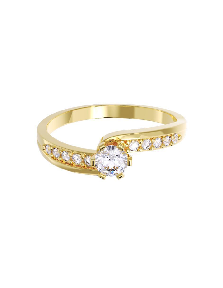 Anillo de compromiso de oro 10 k