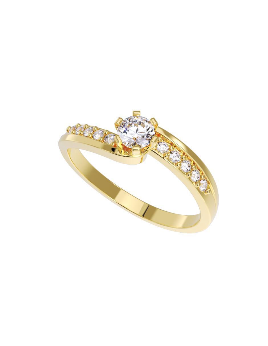 Anillo de compromiso "de" oro 10 k fonelli no aplica zirconia