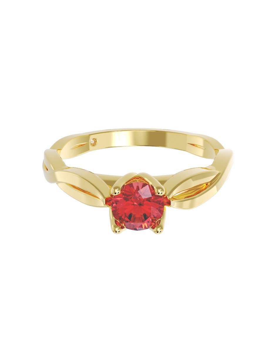 Anillo de compromiso de oro 10 k