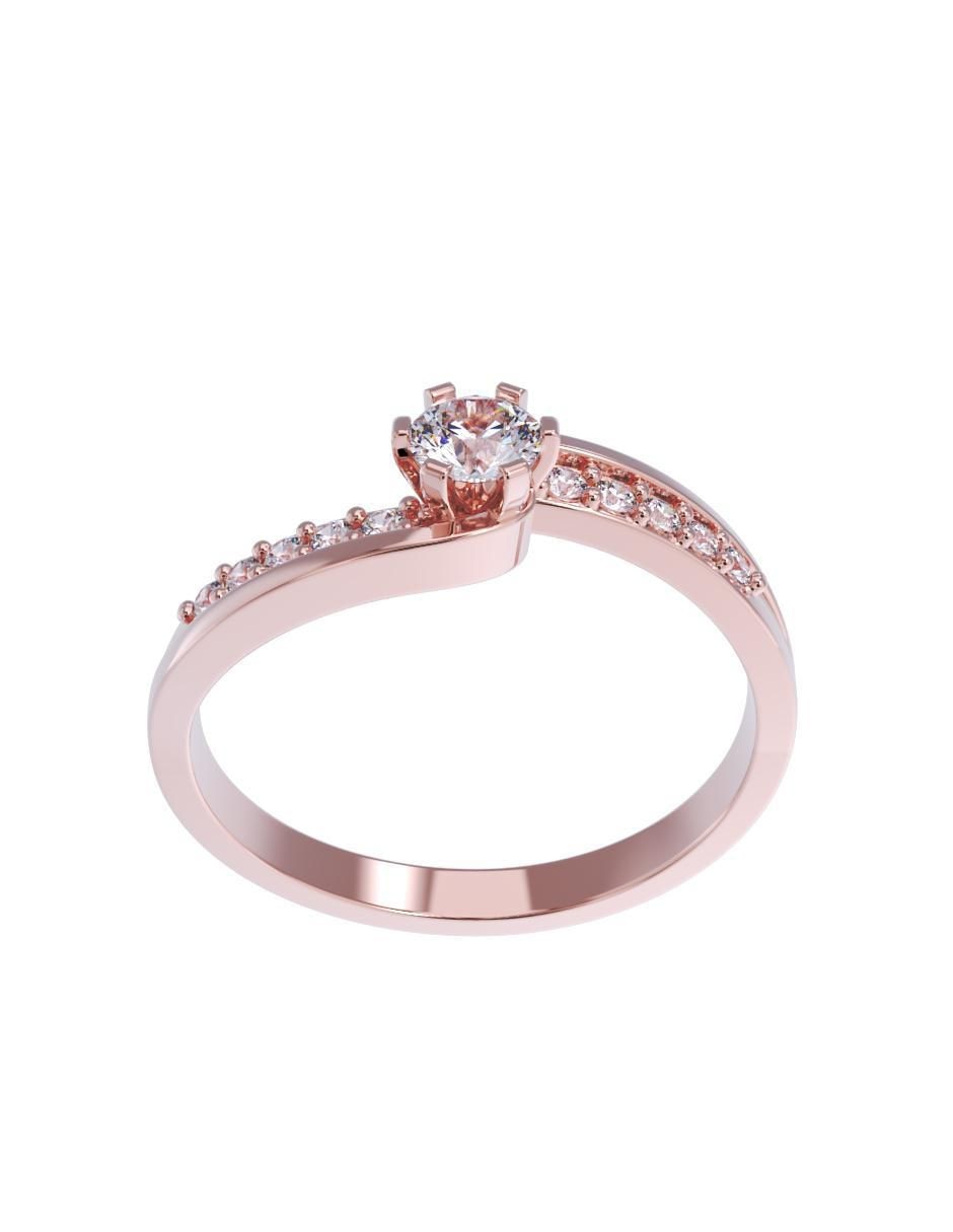 Anillo de compromiso de oro 10 k 2