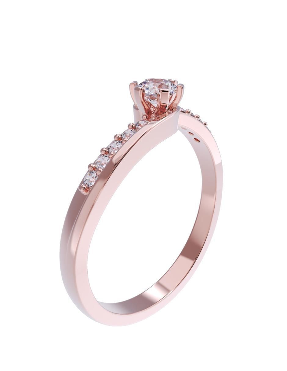 Anillo de compromiso de oro 10 k 3