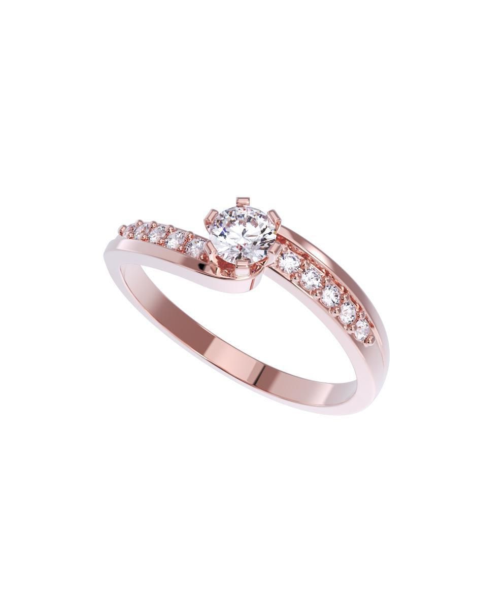 Anillo de compromiso de oro 10 k 4