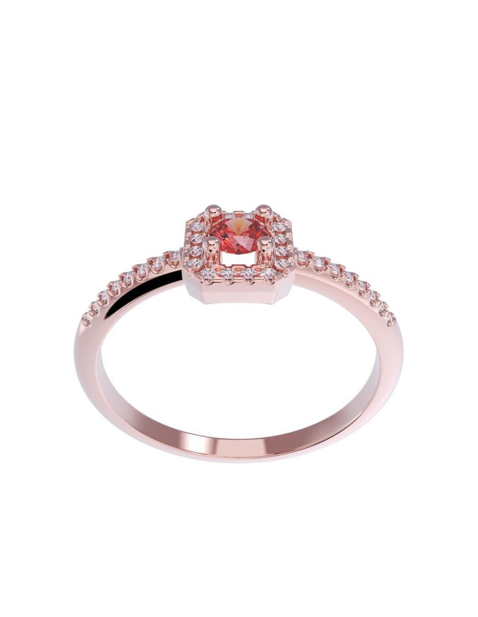 Anillo de compromiso de oro 10 k 2