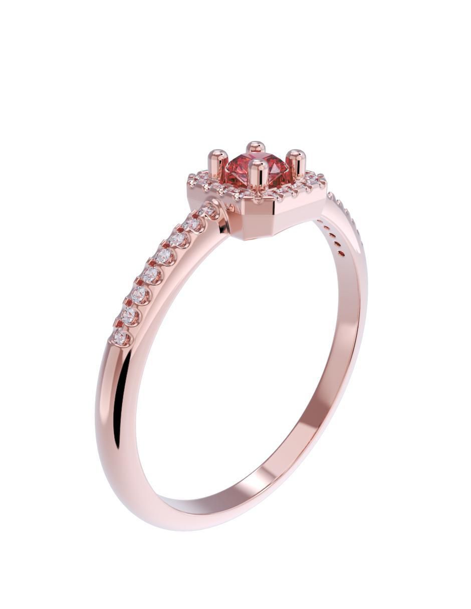 Anillo de compromiso de oro 10 k 3