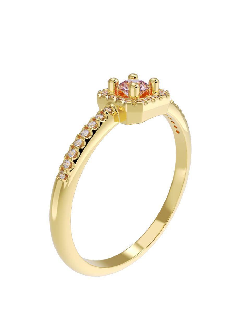 Anillo de compromiso "de" oro 10 k fonelli sin familia zirconia