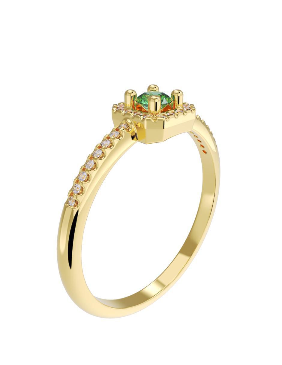 Anillo de compromiso "de" oro 10 k fonelli sin familia zirconia