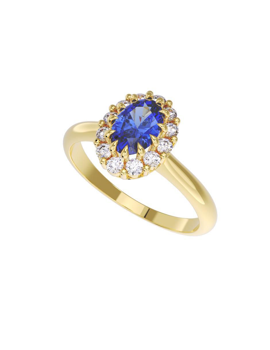 Anillo de compromiso "de" oro 10 k fonelli sin familia zirconia