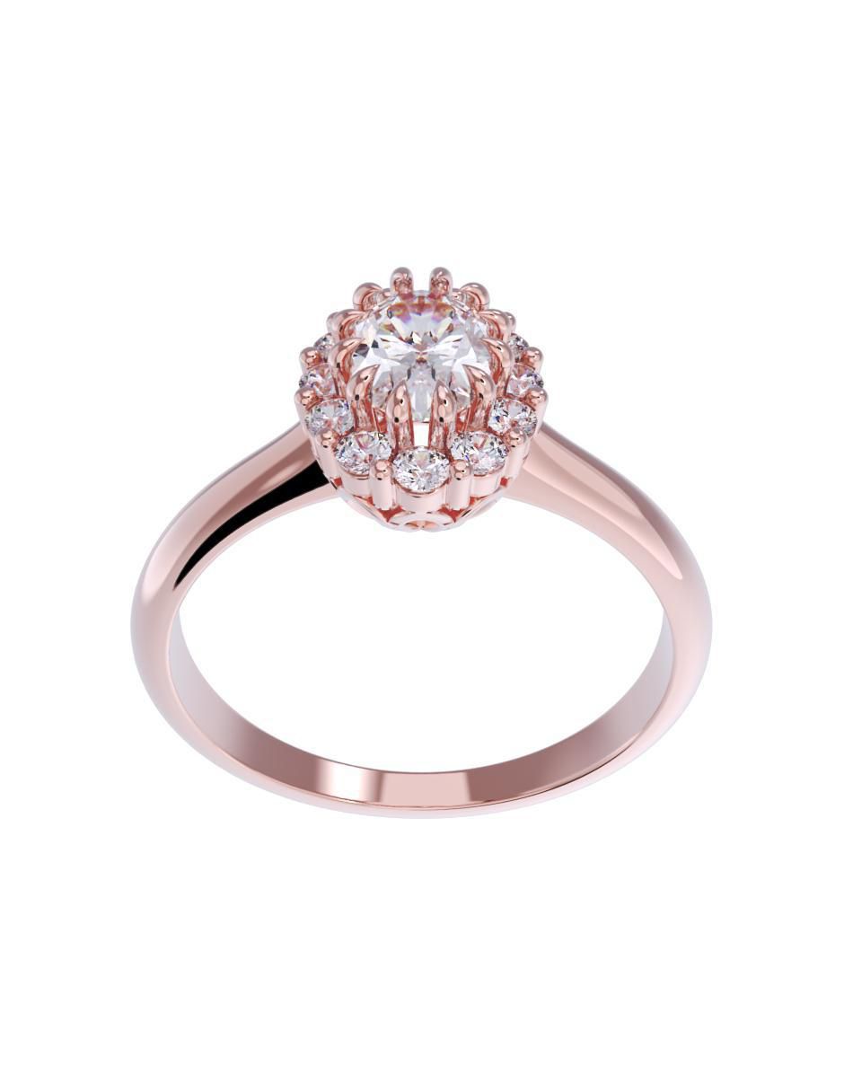 Anillo de compromiso de oro 10 k 2