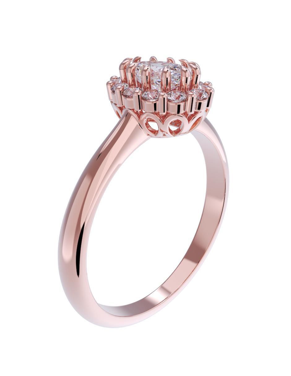 Anillo de compromiso de oro 10 k 3
