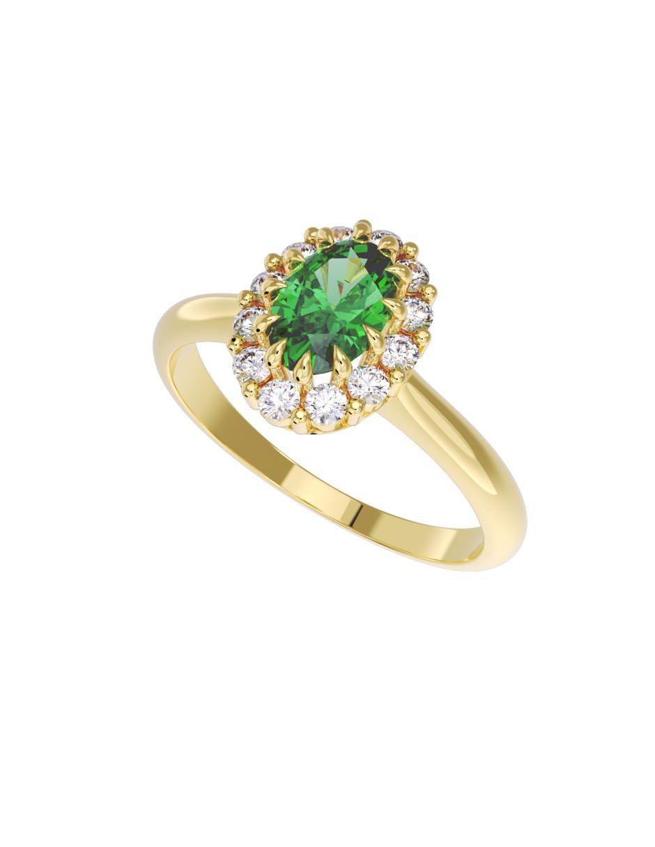 Anillo de compromiso de oro 10 k