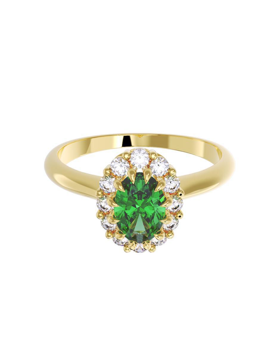 Anillo de compromiso "de" oro 10 k fonelli sin familia zirconia