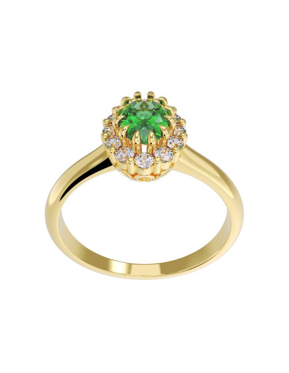 Anillo de compromiso "de" oro 10 k fonelli sin familia zirconia