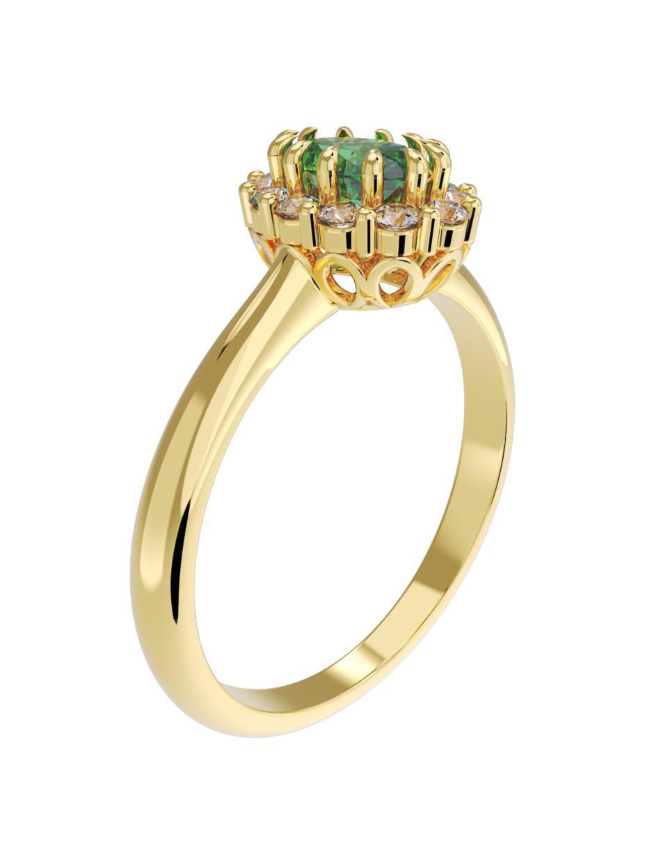 Anillo de compromiso "de" oro 10 k fonelli sin familia zirconia