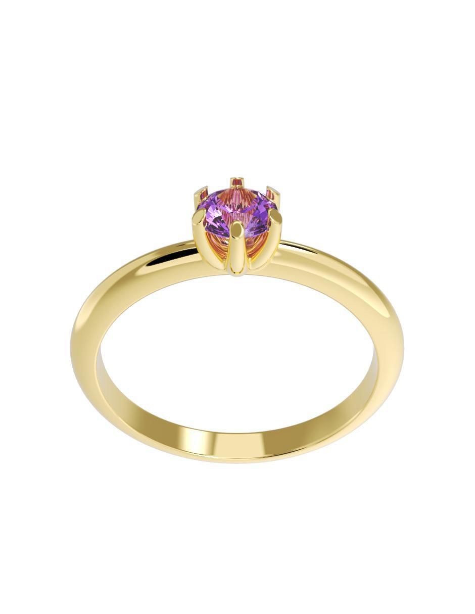 Anillo de compromiso "de" oro 10 k fonelli sin familia zirconia