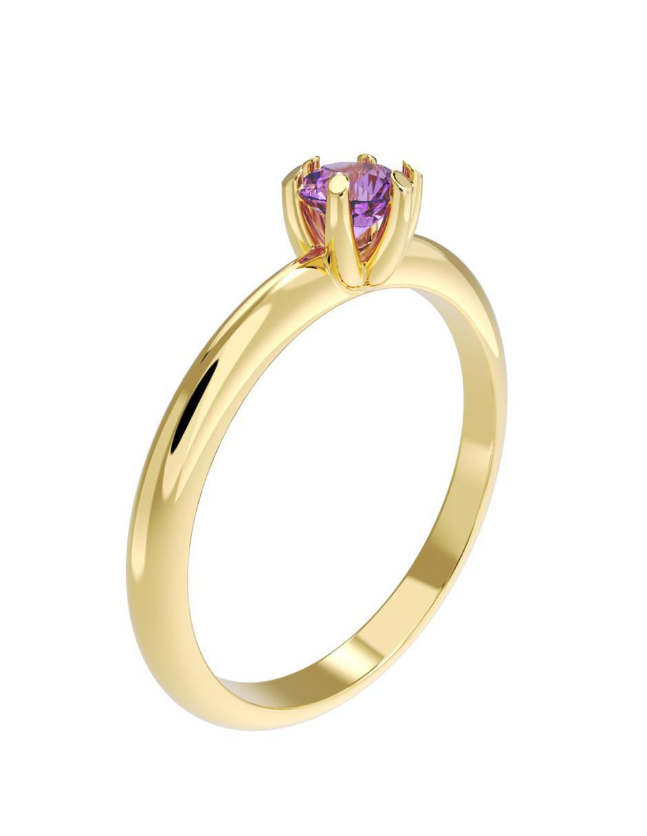 Anillo de compromiso "de" oro 10 k fonelli sin familia zirconia