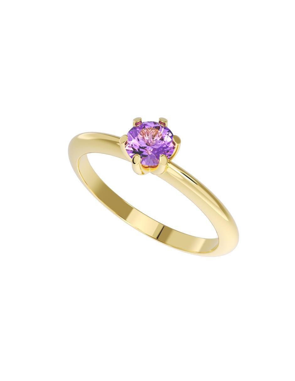 Anillo de compromiso "de" oro 10 k fonelli sin familia zirconia
